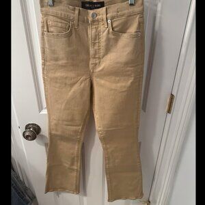 Veronica Beard Carolina Ankle Skinny Flared Jeans in Khaki Size 28